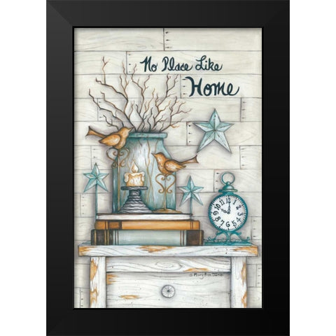 No Place Like Home Black Modern Wood Framed Art Print by June, Mary Ann