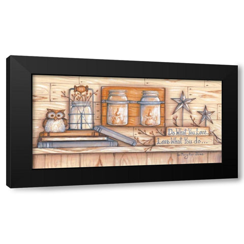 Do What You Love Black Modern Wood Framed Art Print with Double Matting by June, Mary Ann