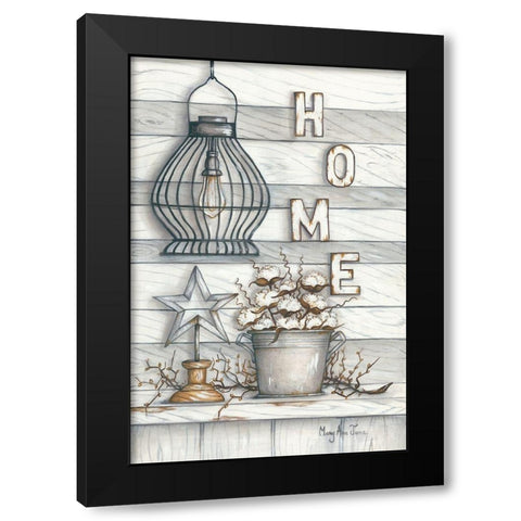 Home Black Modern Wood Framed Art Print with Double Matting by June, Mary Ann