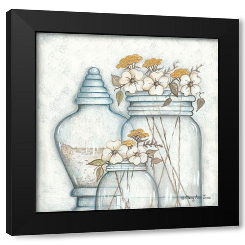 Pretty Natural Black Modern Wood Framed Art Print with Double Matting by June, Mary Ann