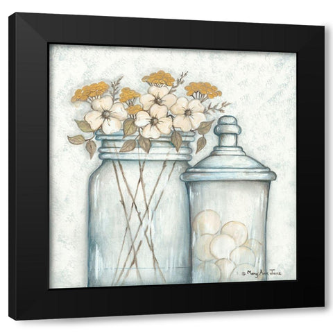 Pretty Simple Black Modern Wood Framed Art Print with Double Matting by June, Mary Ann
