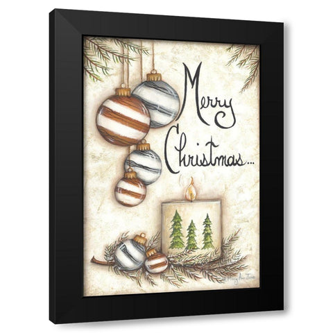 Merry Christmas to You Black Modern Wood Framed Art Print by June, Mary Ann