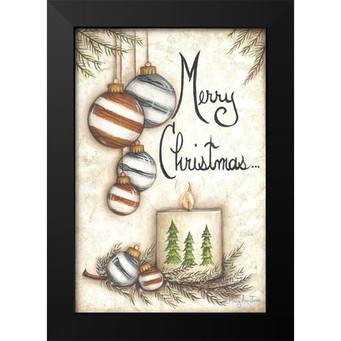 Merry Christmas to You Black Modern Wood Framed Art Print by June, Mary Ann