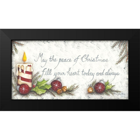 The Peace of Christmas Black Modern Wood Framed Art Print by June, Mary Ann