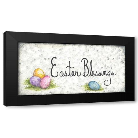Easter Blessings Black Modern Wood Framed Art Print by June, Mary Ann