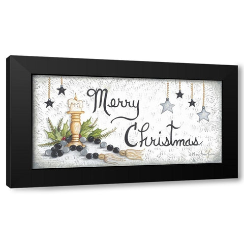 Christmas by Candlelight Black Modern Wood Framed Art Print by June, Mary Ann