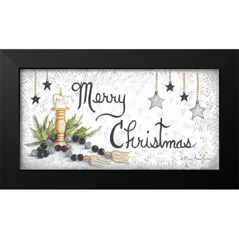 Christmas by Candlelight Black Modern Wood Framed Art Print by June, Mary Ann