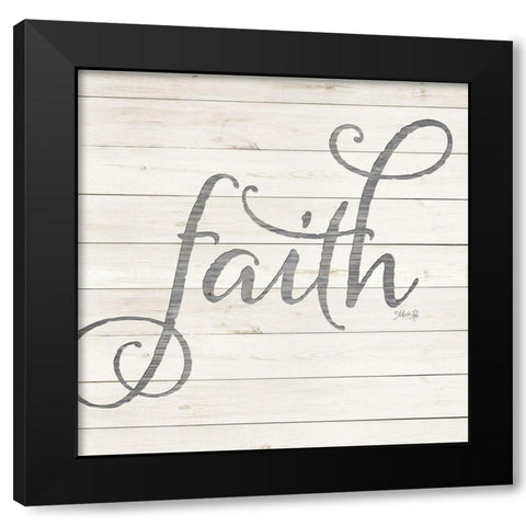 Simple Words - Faith Black Modern Wood Framed Art Print by Rae, Marla