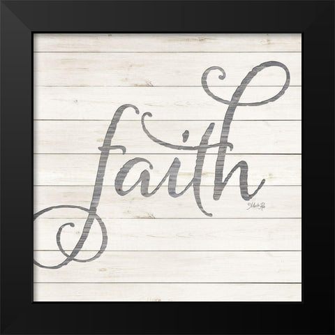 Simple Words - Faith Black Modern Wood Framed Art Print by Rae, Marla