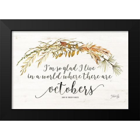 Octobers  Black Modern Wood Framed Art Print by Rae, Marla