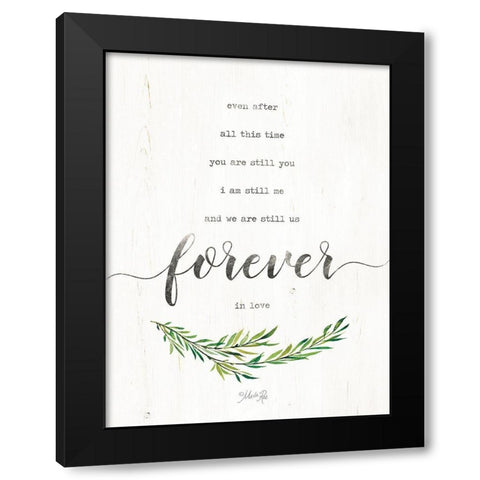 Forever in Love Black Modern Wood Framed Art Print with Double Matting by Rae, Marla