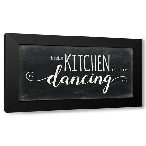 The Kitchen is for Dancing Black Modern Wood Framed Art Print with Double Matting by Rae, Marla