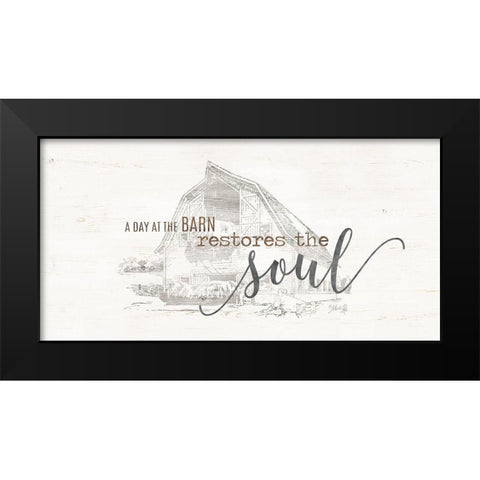 A Day at the Barn Black Modern Wood Framed Art Print by Rae, Marla
