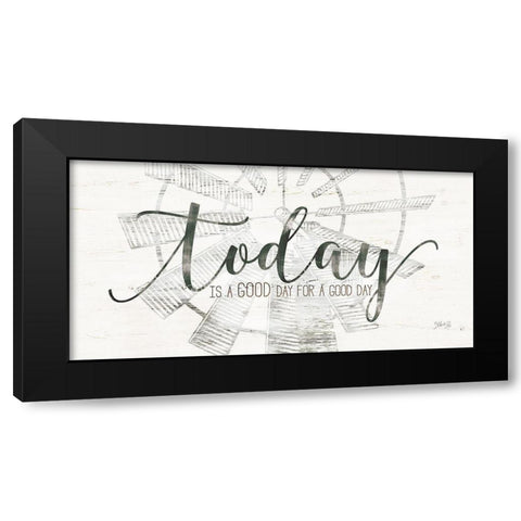 Good Day Windmill Black Modern Wood Framed Art Print by Rae, Marla