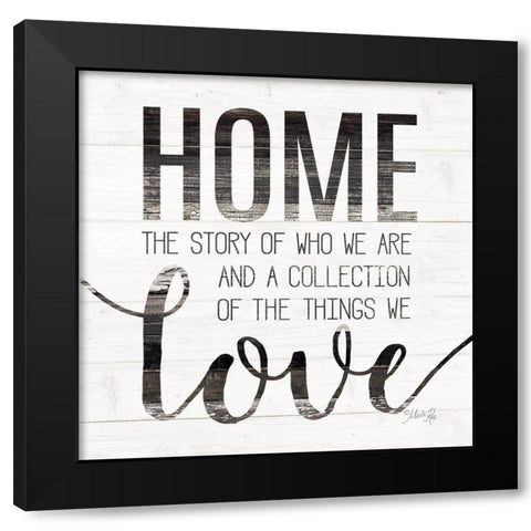 Home Story Black Modern Wood Framed Art Print with Double Matting by Rae, Marla