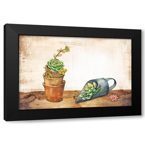 Vintage Planting Scoop Black Modern Wood Framed Art Print by Rae, Marla