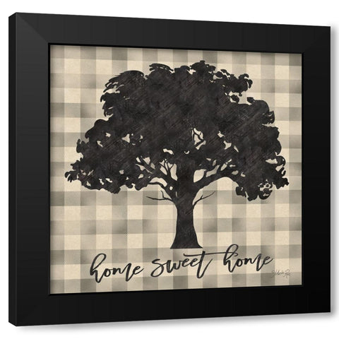 Home Sweet Home Black Modern Wood Framed Art Print with Double Matting by Rae, Marla