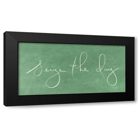 Seize the day  Black Modern Wood Framed Art Print with Double Matting by Rae, Marla