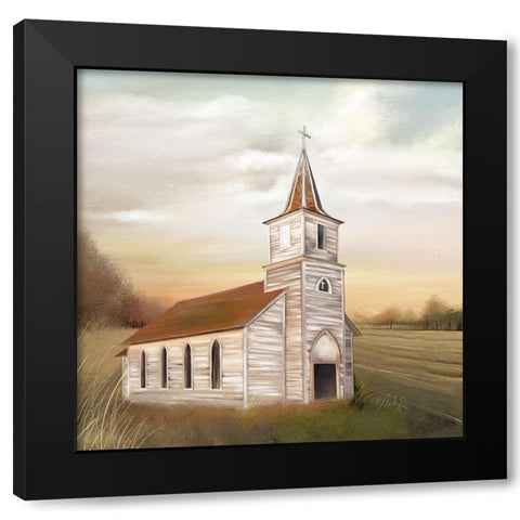 Gods House Black Modern Wood Framed Art Print by Rae, Marla