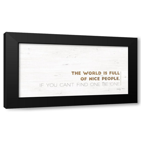 Nice People Black Modern Wood Framed Art Print with Double Matting by Rae, Marla