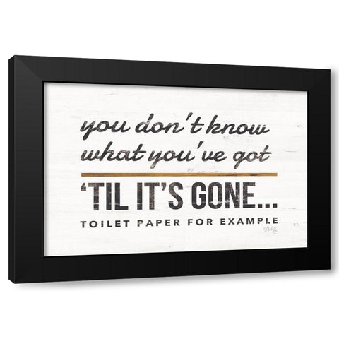 Toilet Paper Black Modern Wood Framed Art Print with Double Matting by Rae, Marla