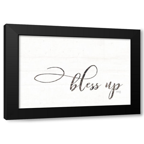 Bless Up Black Modern Wood Framed Art Print by Rae, Marla