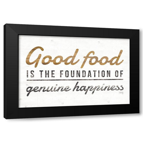 Good Food Black Modern Wood Framed Art Print with Double Matting by Rae, Marla