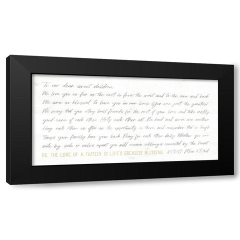 To Our Dear Sweet Children Black Modern Wood Framed Art Print with Double Matting by Rae, Marla