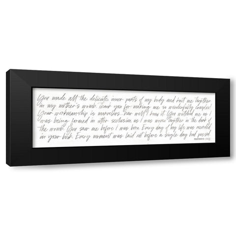 Psalm 139 Black Modern Wood Framed Art Print with Double Matting by Rae, Maria