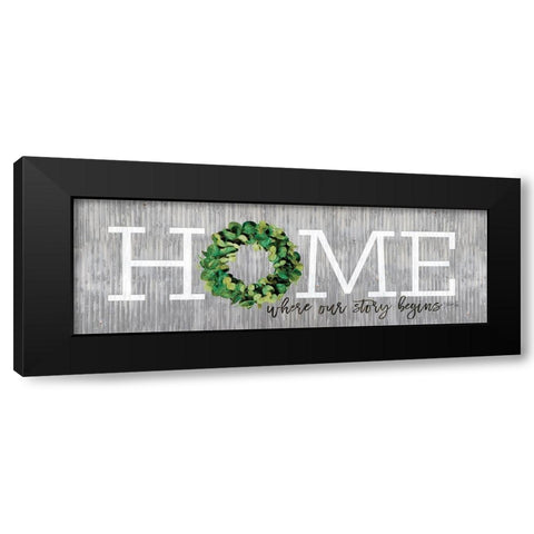 Eucalyptus Home Black Modern Wood Framed Art Print with Double Matting by Rae, Maria