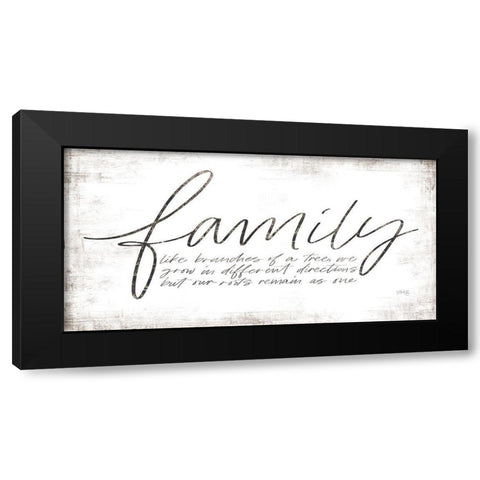 Family - Like Branches of a Tree Black Modern Wood Framed Art Print by Rae, Maria