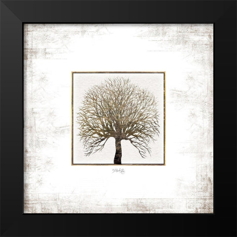 Tree Squared Black Modern Wood Framed Art Print by Rae, Marla