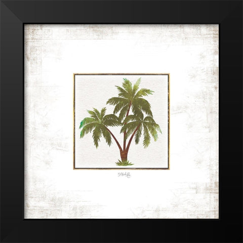 Palm Trees Black Modern Wood Framed Art Print by Rae, Marla