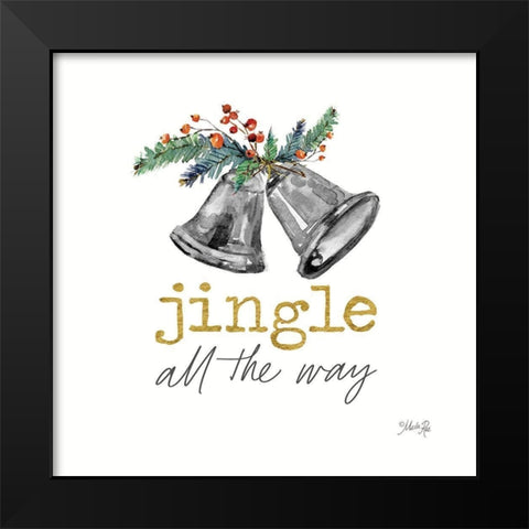 Jingle All the Way    Black Modern Wood Framed Art Print by Rae, Marla