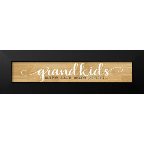 Grandkids Black Modern Wood Framed Art Print by Rae, Marla