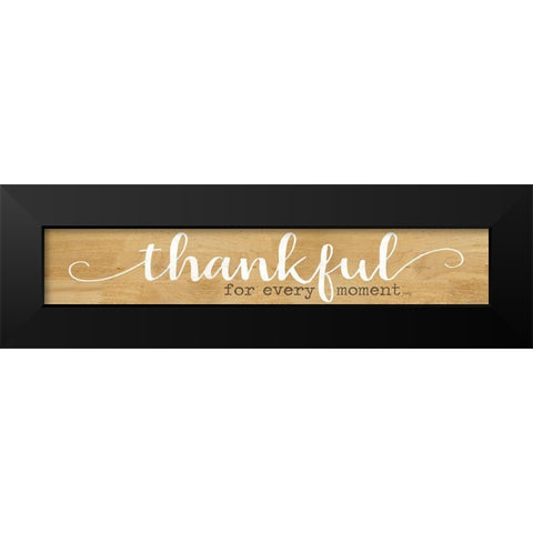 Thankful Black Modern Wood Framed Art Print by Rae, Marla