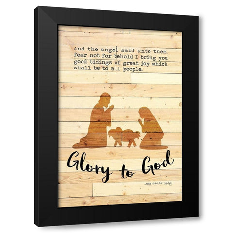 Glory to God Black Modern Wood Framed Art Print by Rae, Marla