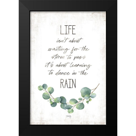 Dance in the Rain Black Modern Wood Framed Art Print by Rae, Marla