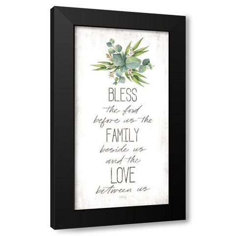 Dinner Blessing Black Modern Wood Framed Art Print with Double Matting by Rae, Marla