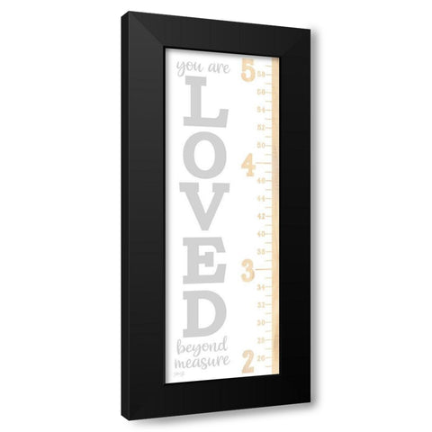 Loved Beyond Measure Growth Chart  Black Modern Wood Framed Art Print with Double Matting by Rae, Marla