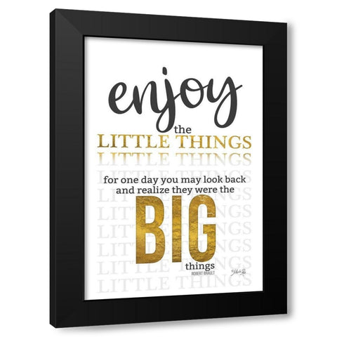 The Big Things Black Modern Wood Framed Art Print by Rae, Marla