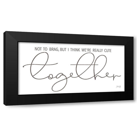 Cute Together Black Modern Wood Framed Art Print by Rae, Marla
