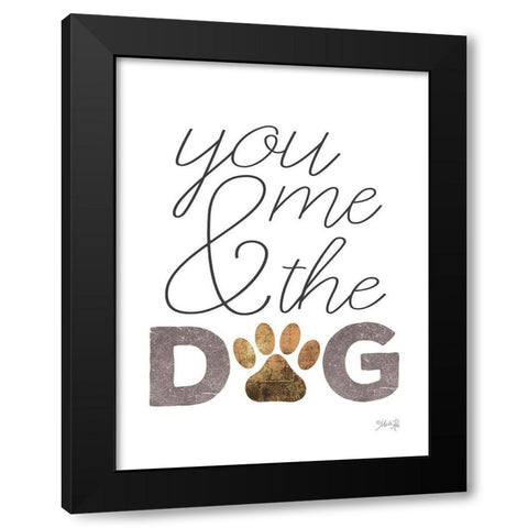 You, Me and the Dog Black Modern Wood Framed Art Print with Double Matting by Rae, Marla