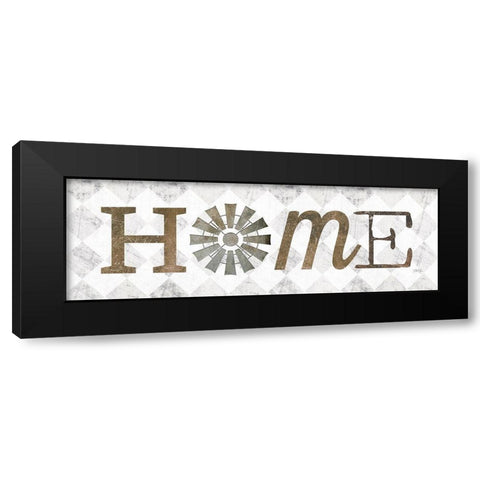 Home with Windmill I Black Modern Wood Framed Art Print by Rae, Marla