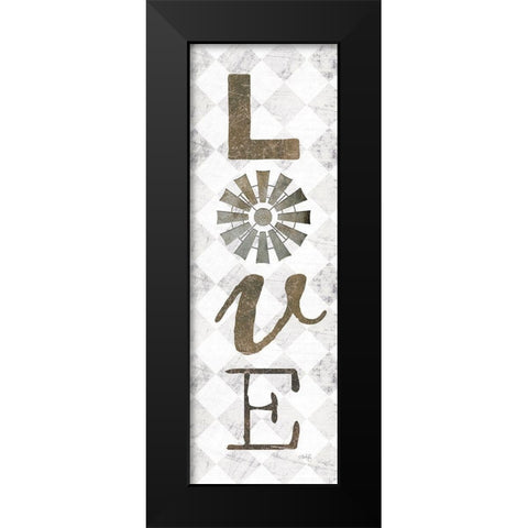 Love with Windmill II Black Modern Wood Framed Art Print by Rae, Marla
