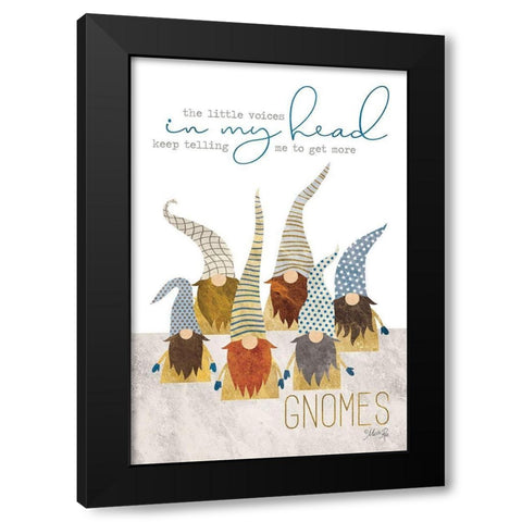 Get More Gnomes Black Modern Wood Framed Art Print with Double Matting by Rae, Marla