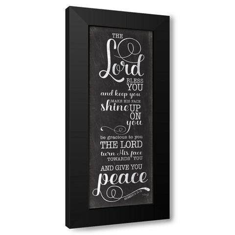 May the Lord Bless You (black) Black Modern Wood Framed Art Print with Double Matting by Rae, Marla