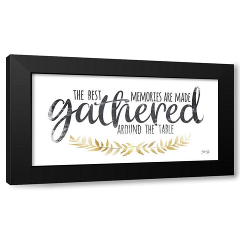 Gathered Around the Table I Black Modern Wood Framed Art Print with Double Matting by Rae, Marla