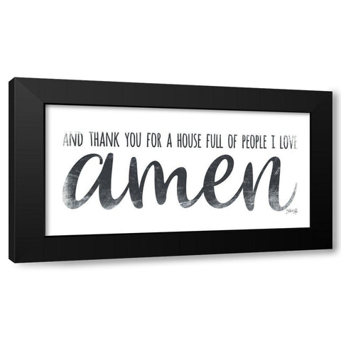 Amen Black Modern Wood Framed Art Print by Rae, Marla