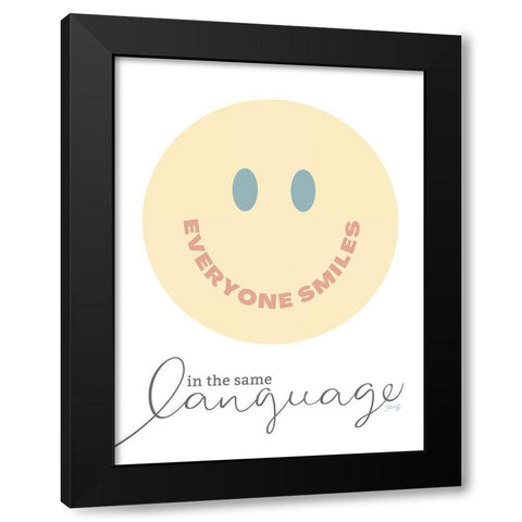 Everyone Smiles Black Modern Wood Framed Art Print with Double Matting by Rae, Marla